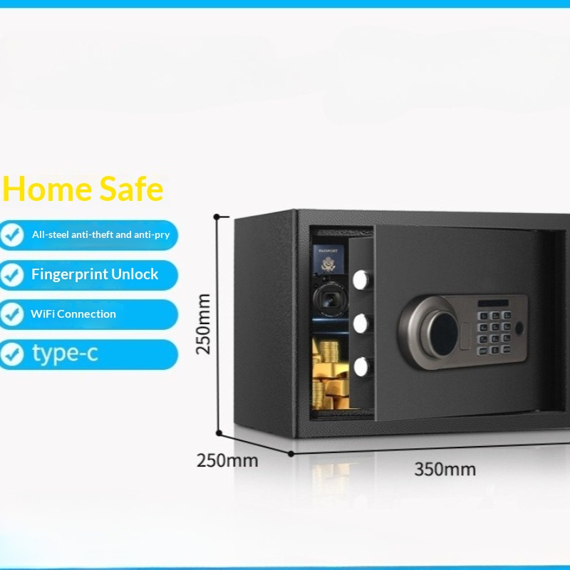 Home Security Box - Elektronische wachtwoordkluis 25 cm Mini Home