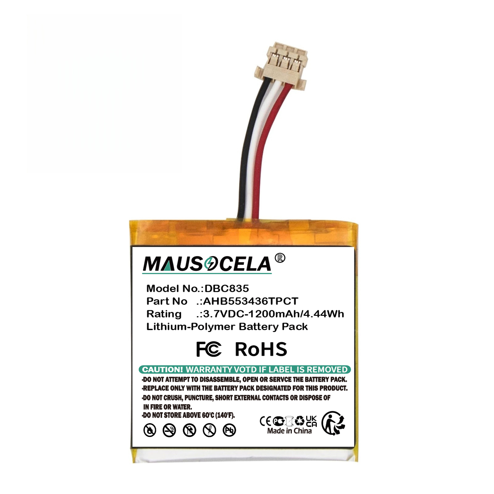 Home Security Battery Replacement - Vervangende batterij voor huisbeveiligingscamera voor ADT:AHB553436TPCT,
