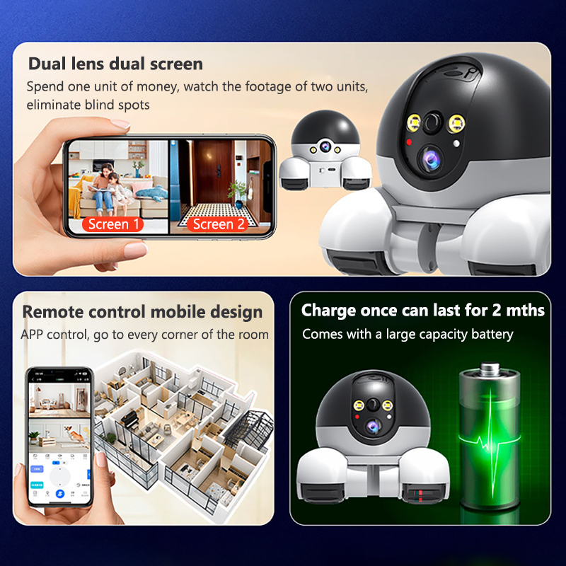 128GB WIFI Robotcamera Dubbele - Home Security Robot recensie en prijs