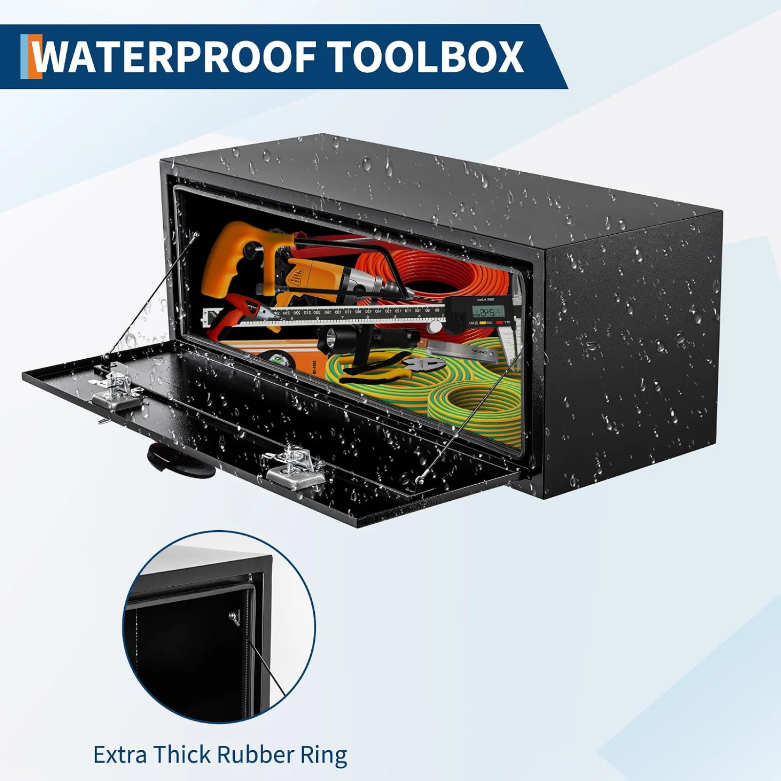 Zware, zwarte stalen gereedsch - Home Security Box recensie en prijs